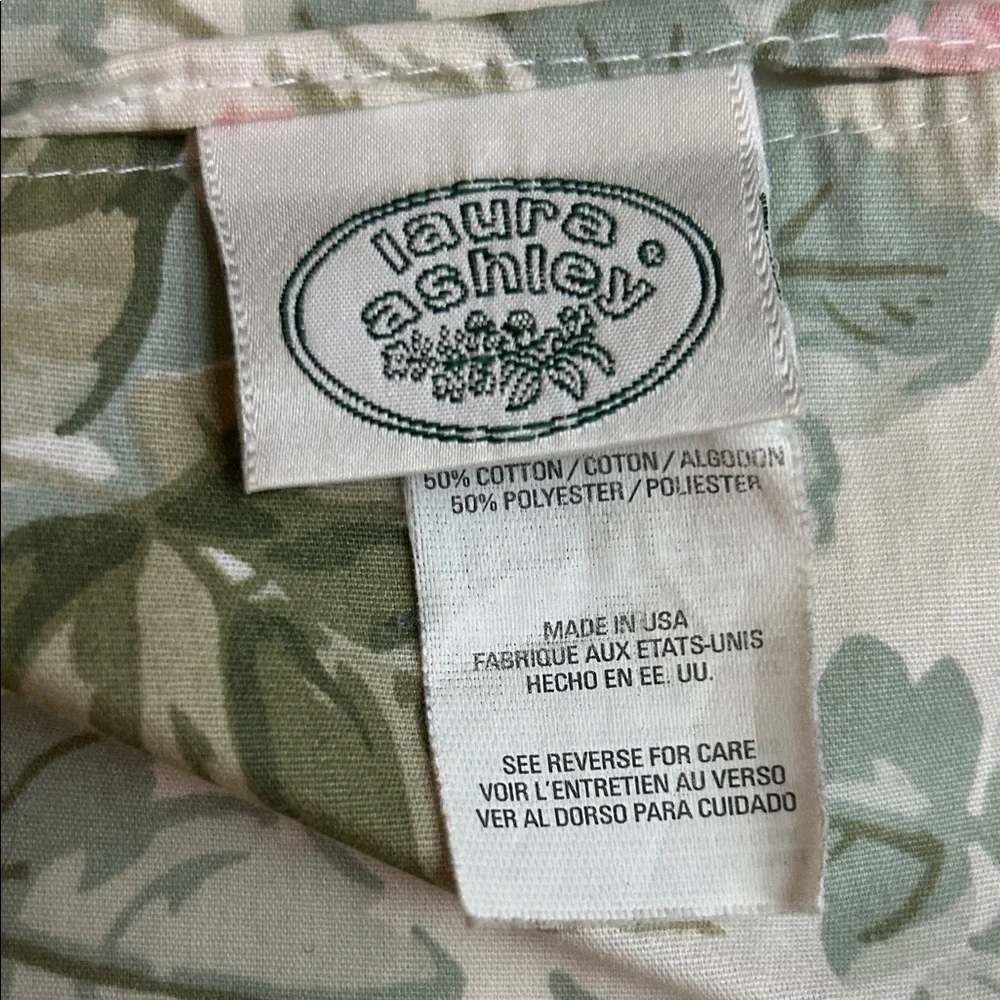 Laura Ashley vintage Floral Pillow Shams with Ruffle Trim